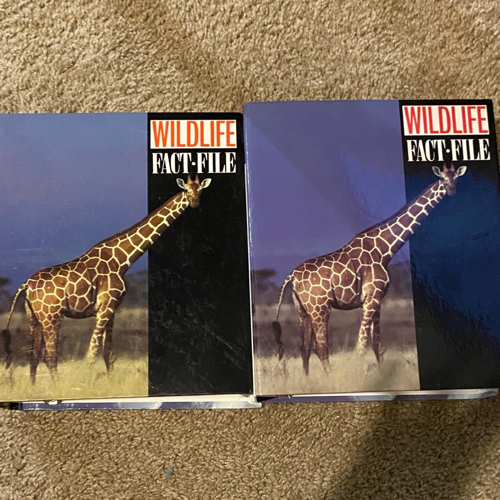2 Vintage Wildlife Fact File Binders